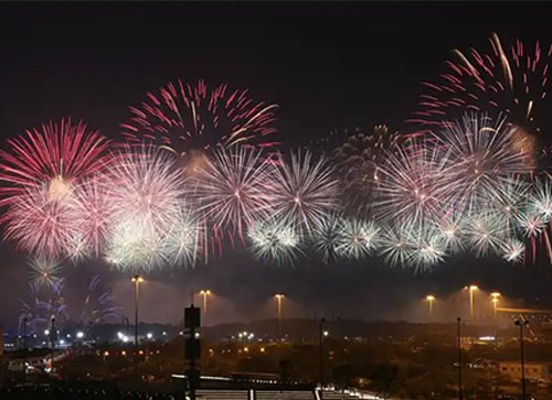 刚察县焰火晚会